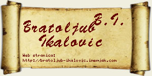 Bratoljub Ikalović vizit kartica